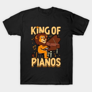 King of Pianos - Lion on the piano T-Shirt